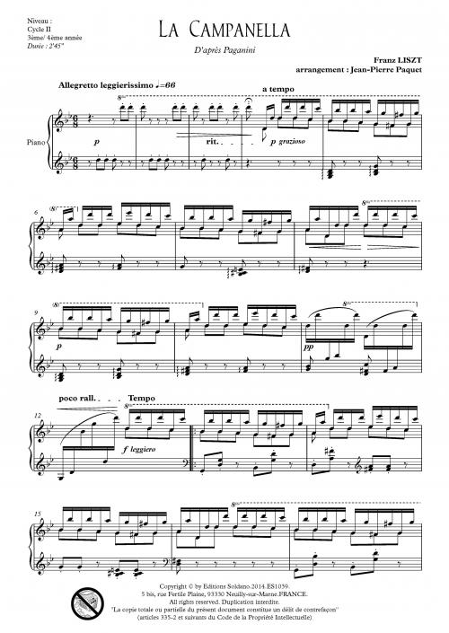 La Campanella (piano)