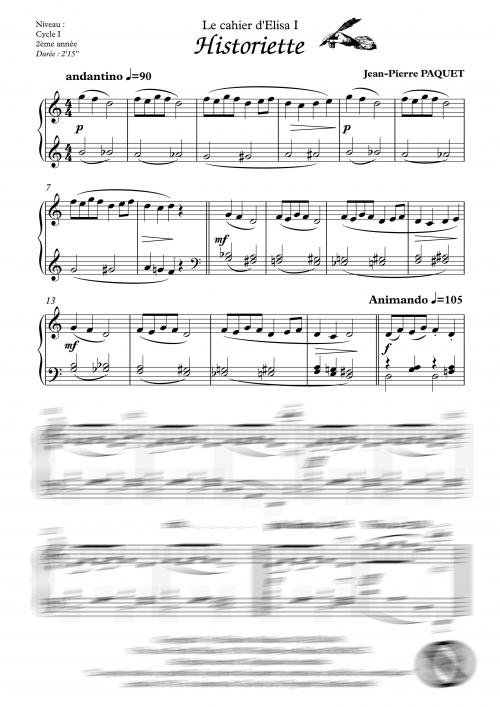 Le cahier d'Elisa (piano)