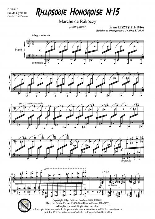 Rhapsodie hongroise n°15 (piano)