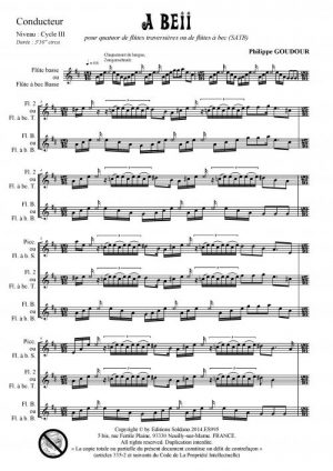 A Beii (quatuor de flûtes - ou flûtes à bec)