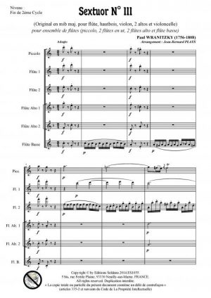 Sextuor n°3 (sextuor de flûtes)