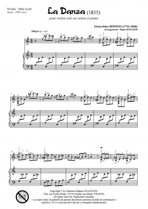 La Danza (violon et piano - ou violon solo)