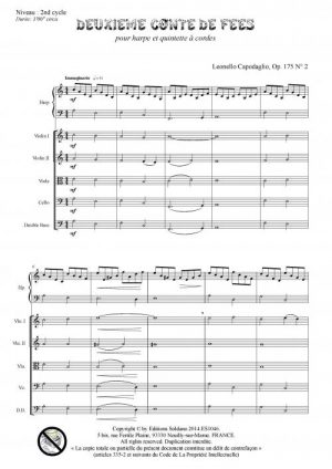 Deuxième conte de fées (harpe -ou piano- et quintette à cordes)
