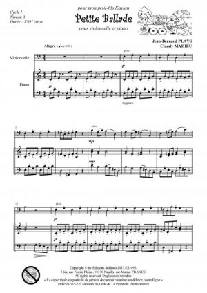 Petite ballade (violoncelle et piano)