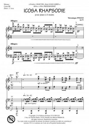 Icosa rhapsodie (piano 4 mains)