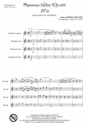 Pequenaz valse n°2 (quatuor de saxophones)