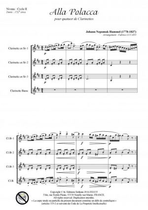 Alla Polacca (quatuor de clarinettes)