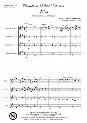 Pequenaz valse n°2 (quatuor de clarinettes)