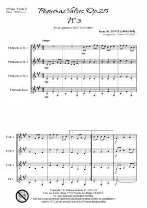 Pequenaz valse n°3 (quatuor de clarinettes)
