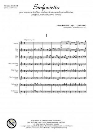 Sinfonietta (ensemble de flûtes et cordes ad lib.)