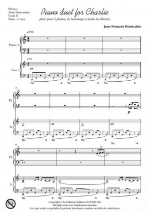 Piano duet for Charlie (2 pianos)