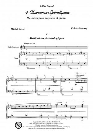 4 chansons spiraliques (soprano et piano)