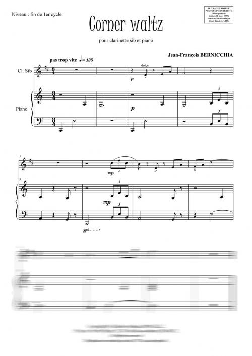 Corner waltz (clarinette et piano)