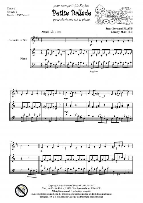 Petite ballade (clarinette et piano)