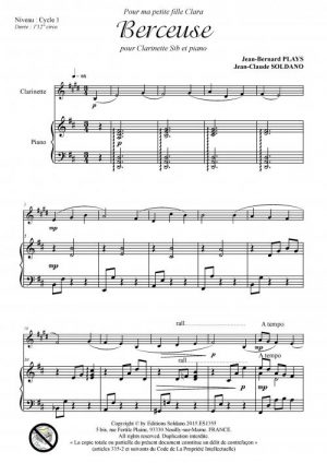 Berceuse (clarinette et piano)