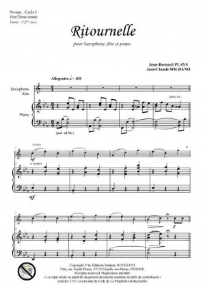 Ritournelle (saxophone alto et piano)