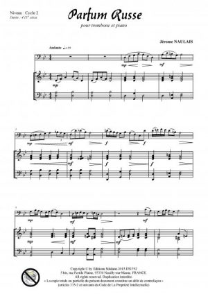 Parfum russe (trombone et piano)