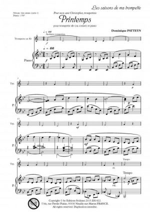 Les saisons de ma trompette (trompette et piano)