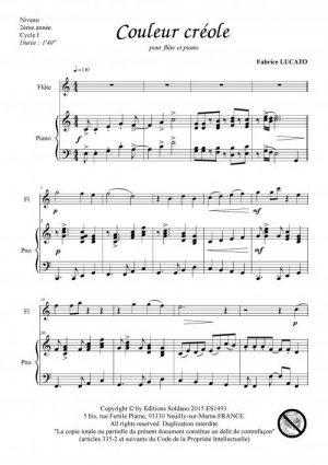 Couleur créole (flûte et piano)