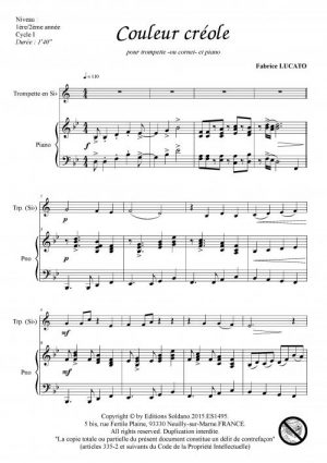 Couleur créole (trompette -ou cornet- et piano)