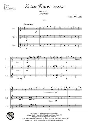 16 trios variés -VOL.2 (trios de flûtes)