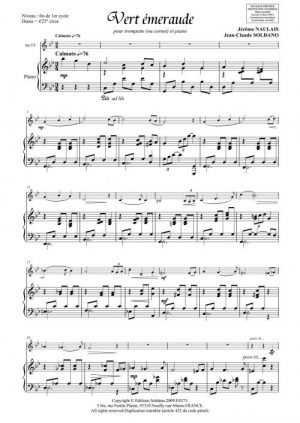Vert émeraude (trompette et piano)