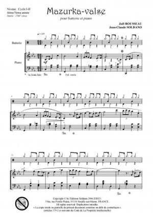 Mazurka-Valse (batterie et piano)