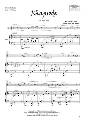Rhapsode (flûte et piano)
