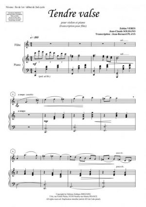 Tendre valse (flûte et piano)