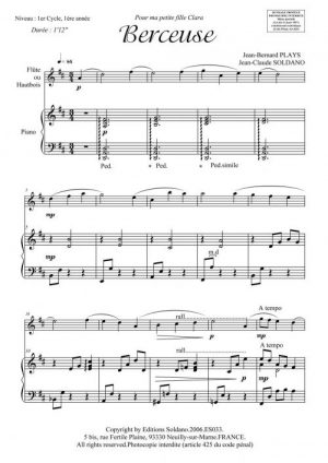 Berceuse (flûte et piano)