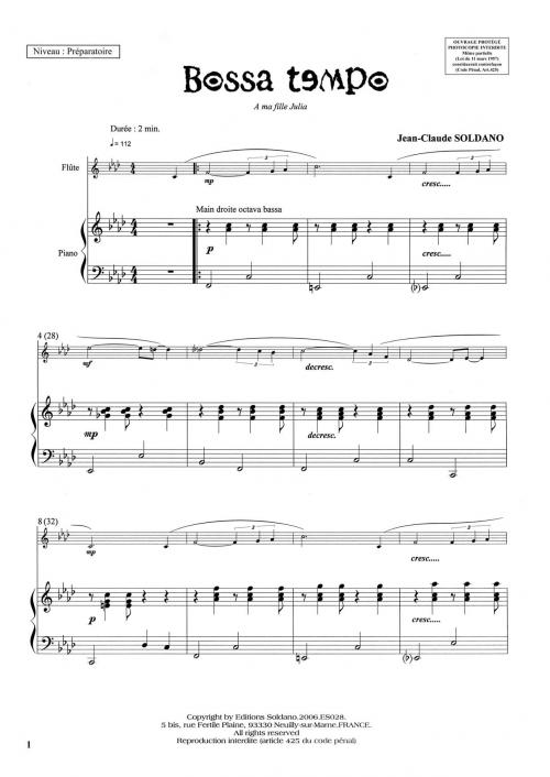 Bossa tempo (flûte et piano)