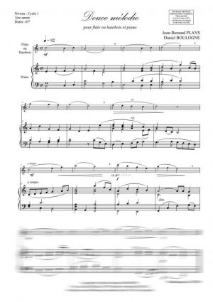 Douce mélodie (flûte et piano)