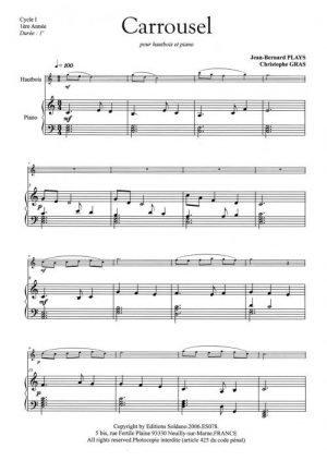 Carrousel (hautbois et piano)