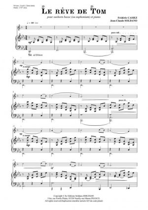 Le rêve de Tom (saxhorn basse et piano)