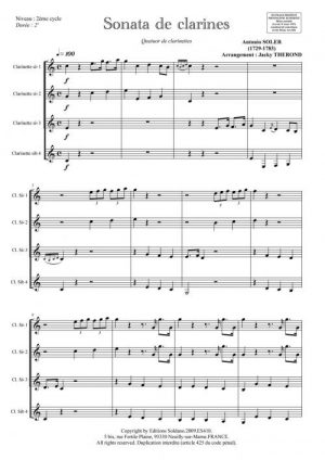 Sonata de clarines (quatuor de clarinettes)