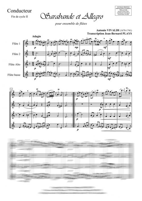 Sarabande et Allegro (ensemble de flûtes)