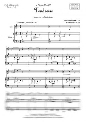 Tendresse (cor en fa et piano)