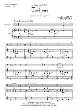Tendresse (violoncelle et piano)