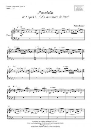 Notambulles n°1 et 10 opus 6 (piano)
