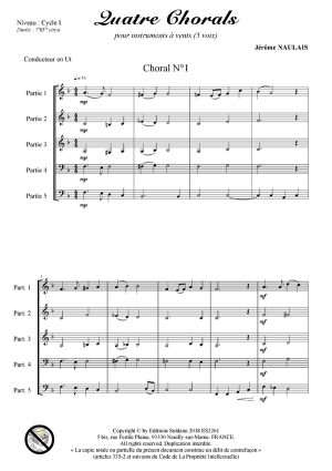 Quatre Chorals (quintette à vents)