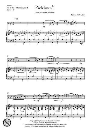 4 Pickles (trombone et piano)