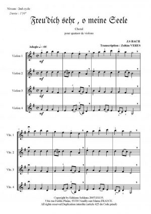 Deux chorals (quatuor de violons)
