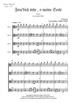 Deux chorals (quatuor d'alti)