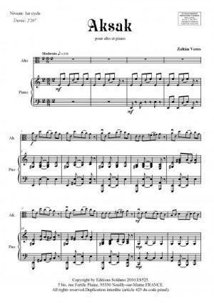 Aksak (alto et piano)