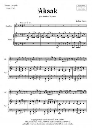 Aksak (hautbois et piano)