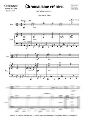 Chromatisme crânien / Tes tons / Marions (alto et piano)