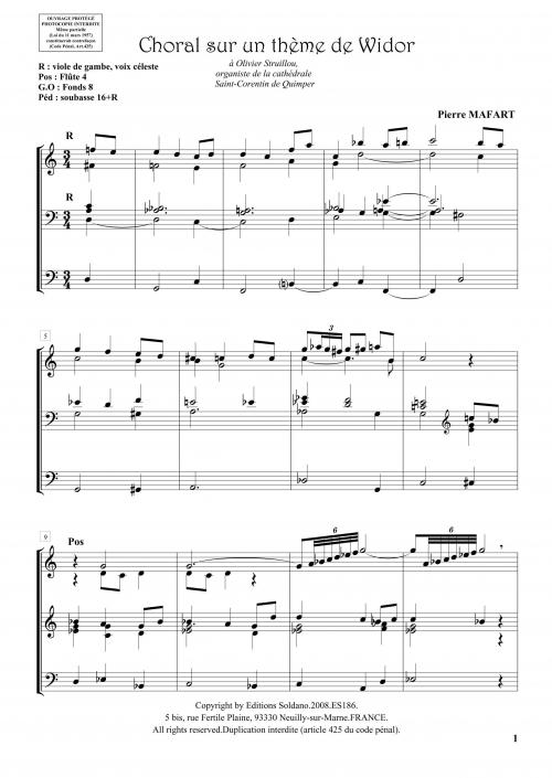 Choral sur un thème de Widor (orgue)