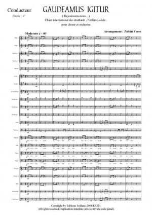 Gaudeamus igitur (Choeur SATB et orchestre)
