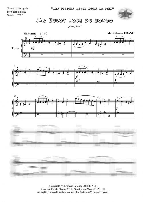Les petites notes sous la mer / volume 2 (piano)