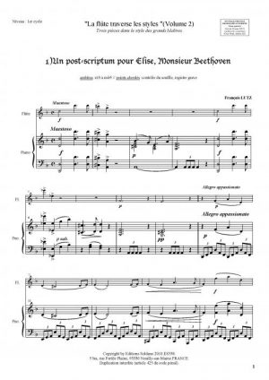 La flûte traverse les styles -Volume 2- (flûte et piano)